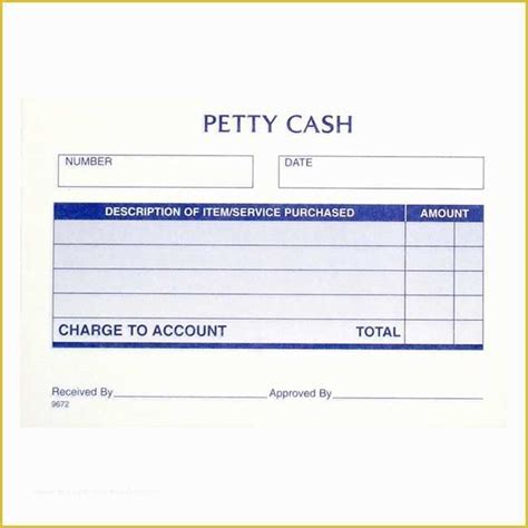 petty cash receipt pad ld products   sample petty cash receipt