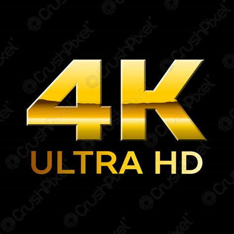 ultra hd format logo  shiny chrome letters stock vector