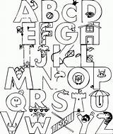 Coloring Alphabet Pages Funny Recognition Ages Develop Creativity Skills Focus Motor Way Fun Color Kids sketch template