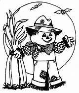 Scarecrow Coloring Girl Pages Getcolorings Color sketch template