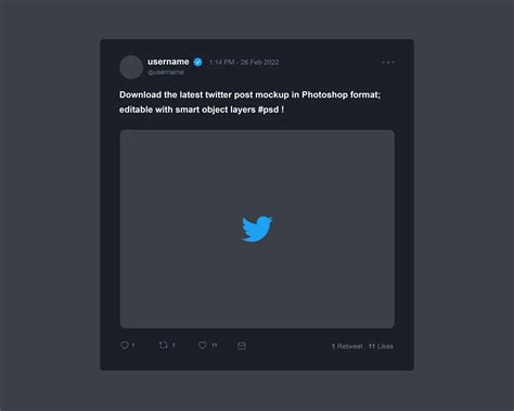 twitter post mockup  psd