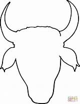 Cow Outline Head Coloring Pages Drawing Printable Outlines Getdrawings sketch template