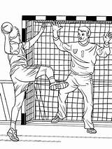 Handball Coloring Pages Printable Kids sketch template