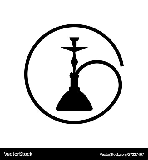hookah logo simple icon  white isolated vector image