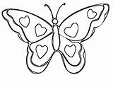 Farfalle Farfalla Cuori sketch template