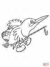 Kingfisher Coloring Pages Cartoon Fishing Go Bird Drawing Birds Getdrawings Printable sketch template