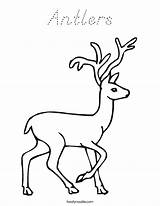 Antlers Coloring Built California Usa Deer sketch template
