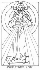 Mercy Divine Coloring Pages Catholic Scribd Drawing sketch template