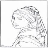 Coloring Pages Sorts Vermeer Painter Famous Category sketch template