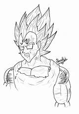 Vegeta Majin sketch template