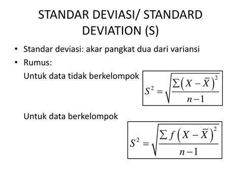 menghitung varians  standar deviasi data tak berkelompok menggunakan