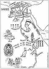 Egypt Ancient Map Colouring Pages History Activity Coloring Kids Egyptian Activityvillage Color Printable Nilo sketch template