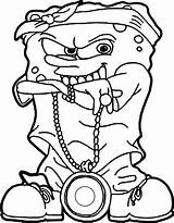 Spongebob Gangster Coloring Pages Gangsta Rapper Drawings Drawing Thug Bugs Bunny Squarepants Ghetto Cool Bubakids Cartoon Bob Color Printable Print sketch template