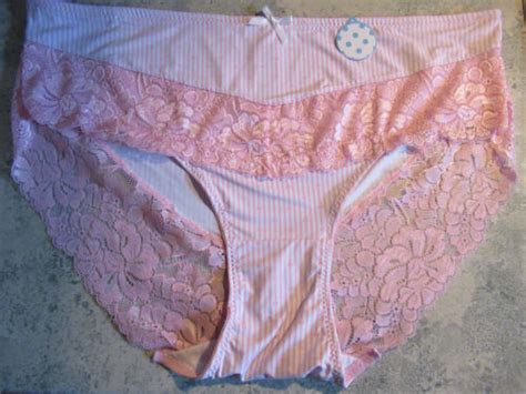 Sexy Panty Slip Dessous Höschen Rosa Weiß Mit Spitze Janina Gr