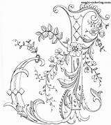 Coloring Monogram Pages Alphabet Embroidery Hand Monograms Letters Letter Embroidered Fancy Lettering Album Cover Designs Illuminated Flowered Magic Colouring Books sketch template
