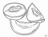 Melon Coloring Pages Cantaloupe Sliced Drawing Colouring Clip Supercoloring Designlooter Drawings Picolour Visit Melons 1962 44kb sketch template