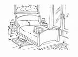 Bed Coloring Pages sketch template