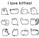 Pusheen Coloring Pages Cat Book Printable Kitties Print Kids Sheets Cats Cute Color Colouring Summer Unicorn Template Books Kawaii Mini sketch template