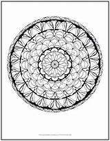 Layers Petals Mandala Coloring sketch template