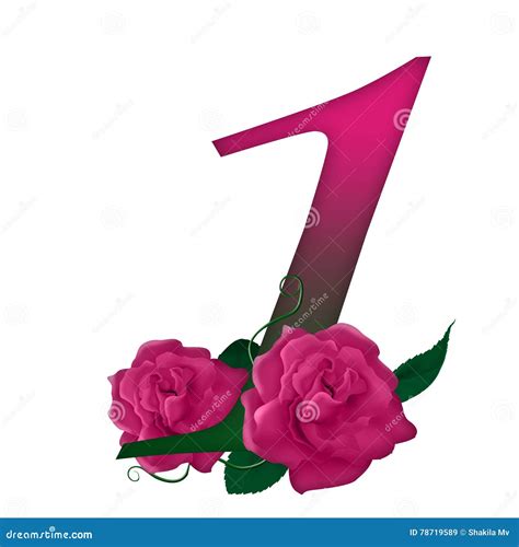 floral  de rosa  numero  imagem de stock ilustracao de elemento filha