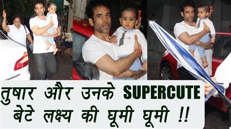 Tusshar Kapoor Spotted With His Supercute Son Lakshya Watch
