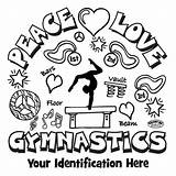 Gymnastics Coloring Pages Getdrawings sketch template