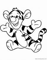 Baby Coloring Pages Disney Tigger Pooh Pdf Winnie Characters Disneyclips Print Mister Twister Club Cartoon sketch template