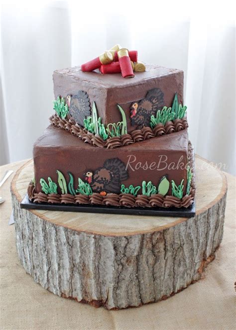 turkey hunting grooms cake rose bakes   hunting cake grooms