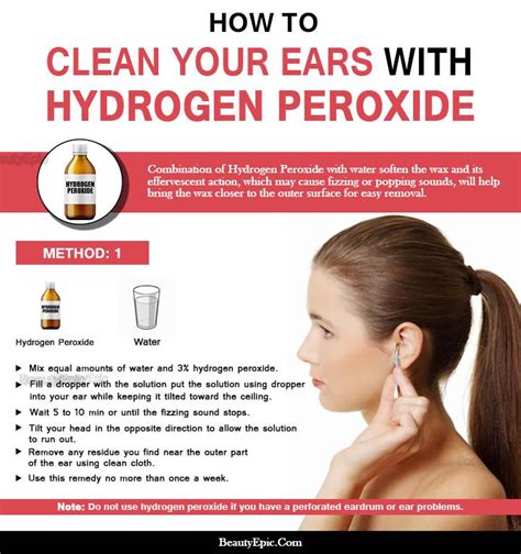 safely clean  ears  hydrogen peroxide cleaning