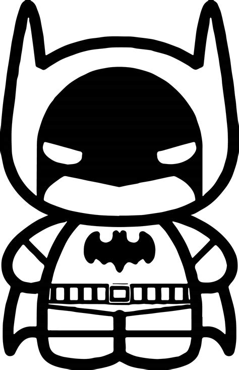 chibi cute batman coloring page wecoloringpagecom