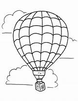 Balloon Pages Coloring Air Hot Coloringbay sketch template