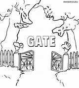Gate Coloring Pages Template sketch template
