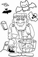 Coloring Halloween Pages Frankenstein Pumpkin Lantern Jack Printable Color Kids Related Posts sketch template