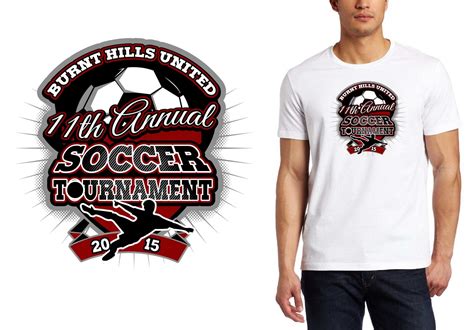 shirt vector logo design   burnt hills united  annual soccer tournament