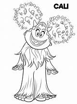 Smallfoot Coloring Pages Printable Yeti Drawing Cali Smiling Hand Yet Cute Print Adults Kids Size sketch template