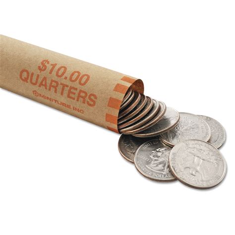 mmf industries nested preformed coin wrappers quarters  orange