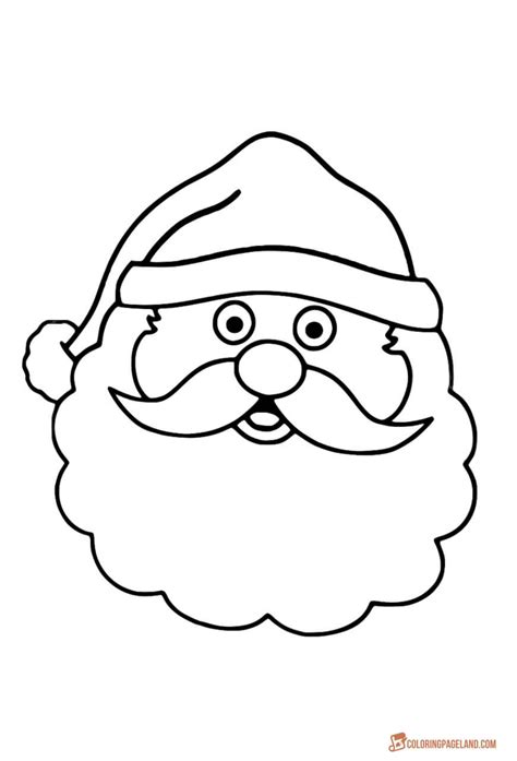 santa claus face coloring page  getcoloringscom  printable