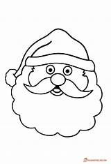 Santa Face Coloring Claus Pages Getcolorings Printable Color Getdrawings sketch template