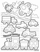 Coloring Pages Transportation Toddlers Transport Printable Preschool Land Modes Train Road Template Kids Sheets Worksheets Toddler Book Templates Joseph Choose sketch template
