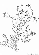 Coloring Go Diego Pages Character Cartoon Kids Color Sheets Found Printable sketch template