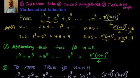 Mathematical Induction Prove That 1 3 2 3 3 3 N 3 N 2 { N 1