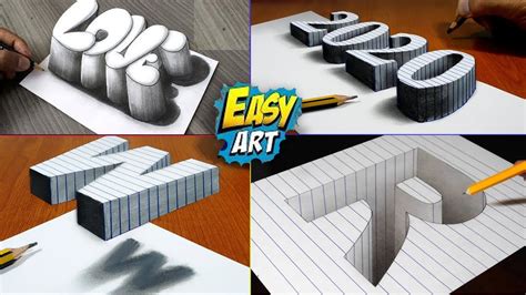 drawing    trick art  paper  drawing pencil easy