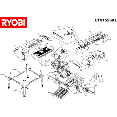 Ryobi Table Saw Ets 1825 Spare Parts