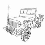 Jeep Coloring Pages Military Wrangler Printable sketch template