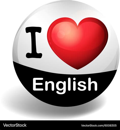 love english   badge royalty  vector image