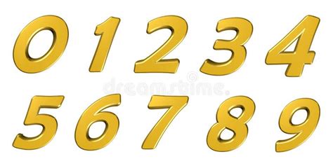 yellow numbers stock vector illustration  graphic
