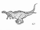 Edmontosaurus Rex sketch template