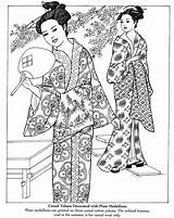 Kimono Dover Adulte Colorier Japonais Sharepoint Publications Copics Thérapie Coloriages Chinois sketch template