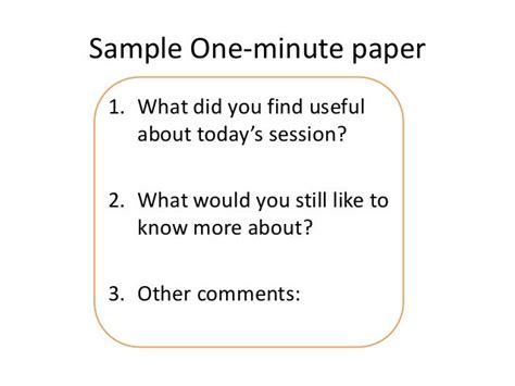 engaging students part   minute paper active learning  political science