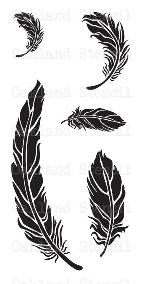 feather stencil    sheet  painting signs wood fabric canvas